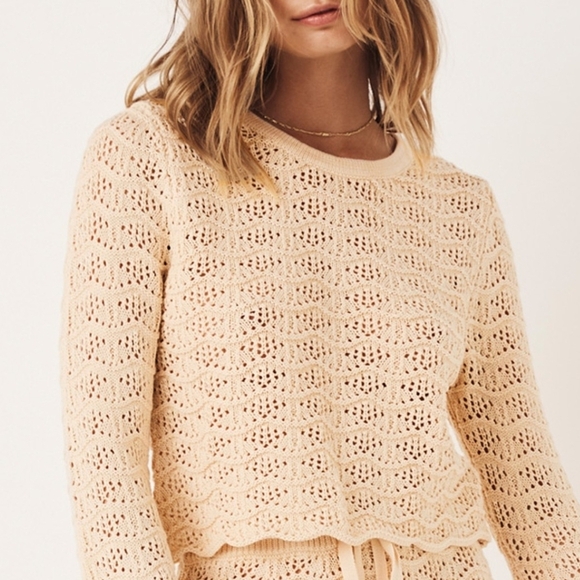 spell& the gypsy Tops - Spell Cream Knit Crop Top